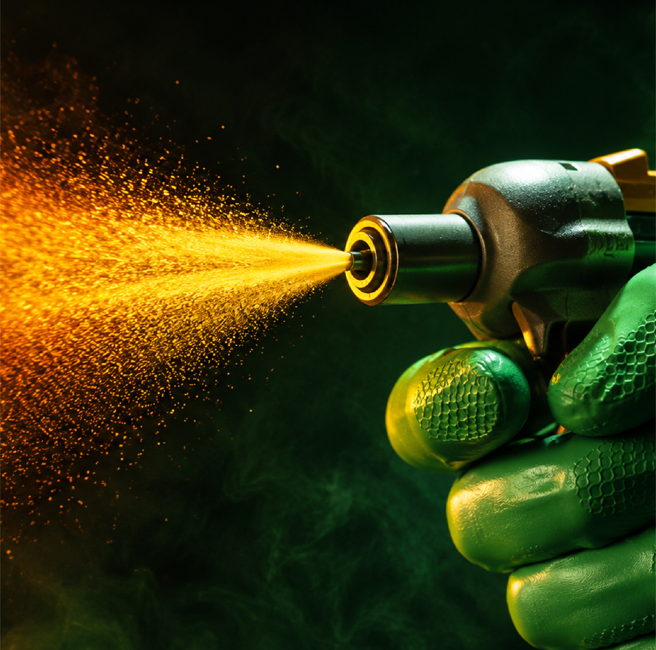 Industrial coating spray application using solvent systems